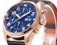 AAA Replica IWC Pilot Blue Dial Rose Gold Case 43mm Leather Strap Watch (2)_th.jpg